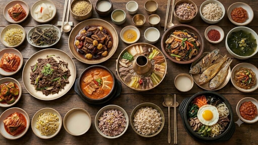Traditional Korean food inspired by centuries of culinary heritage, featuring authentic dishes and historic cooking traditions.