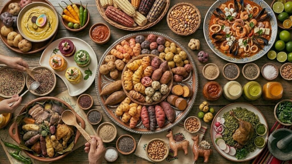 World-famous Peruvian food featuring vibrant dishes, fresh ingredients, and the diverse flavors that make Peruvian cuisine globally celebrated.