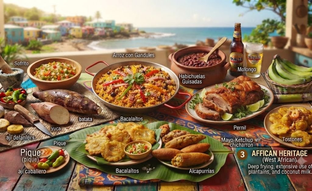 Cultural Significance of Puerto Rican Food showcasing traditional family recipes, festive dishes, and authentic Caribbean cuisine that reflects Puerto Rico's rich heritage and culinary traditions.